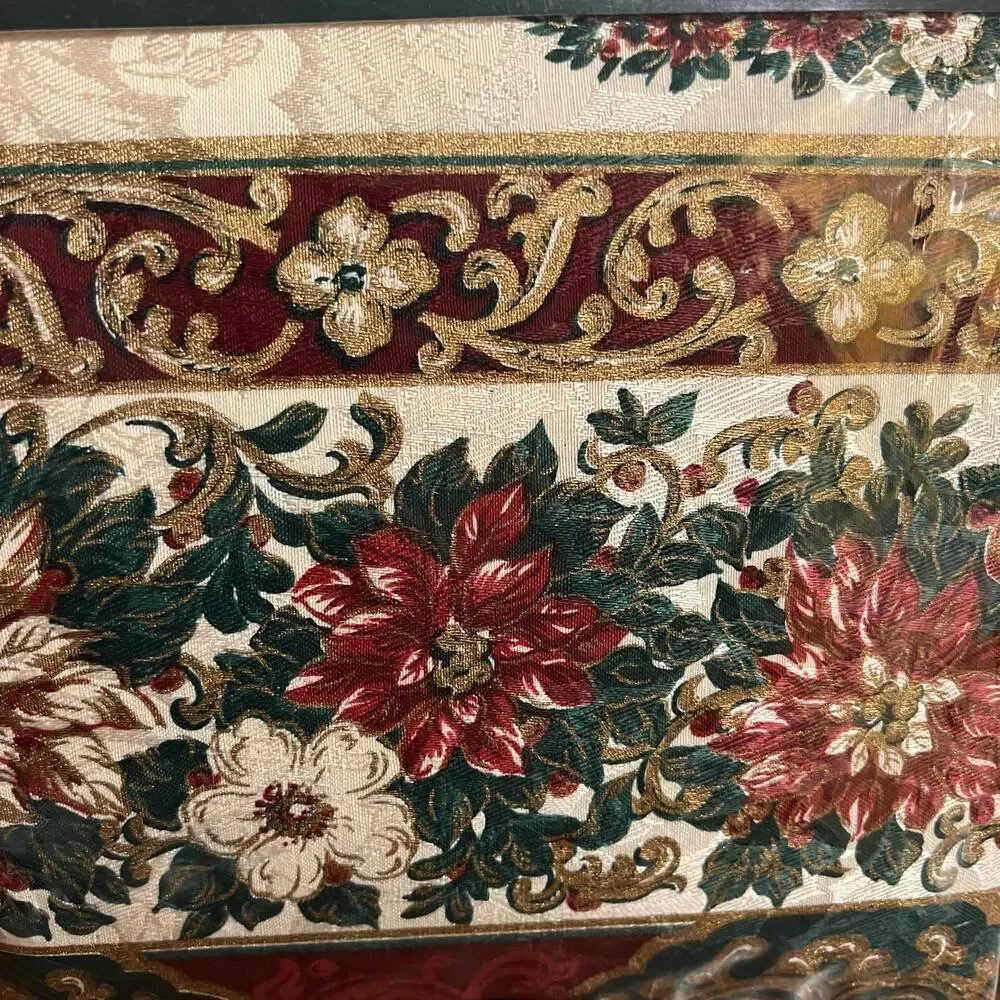 NWT Florentine Holiday Tablecloth Christmas Theme Covering 60” x 84” Oblong